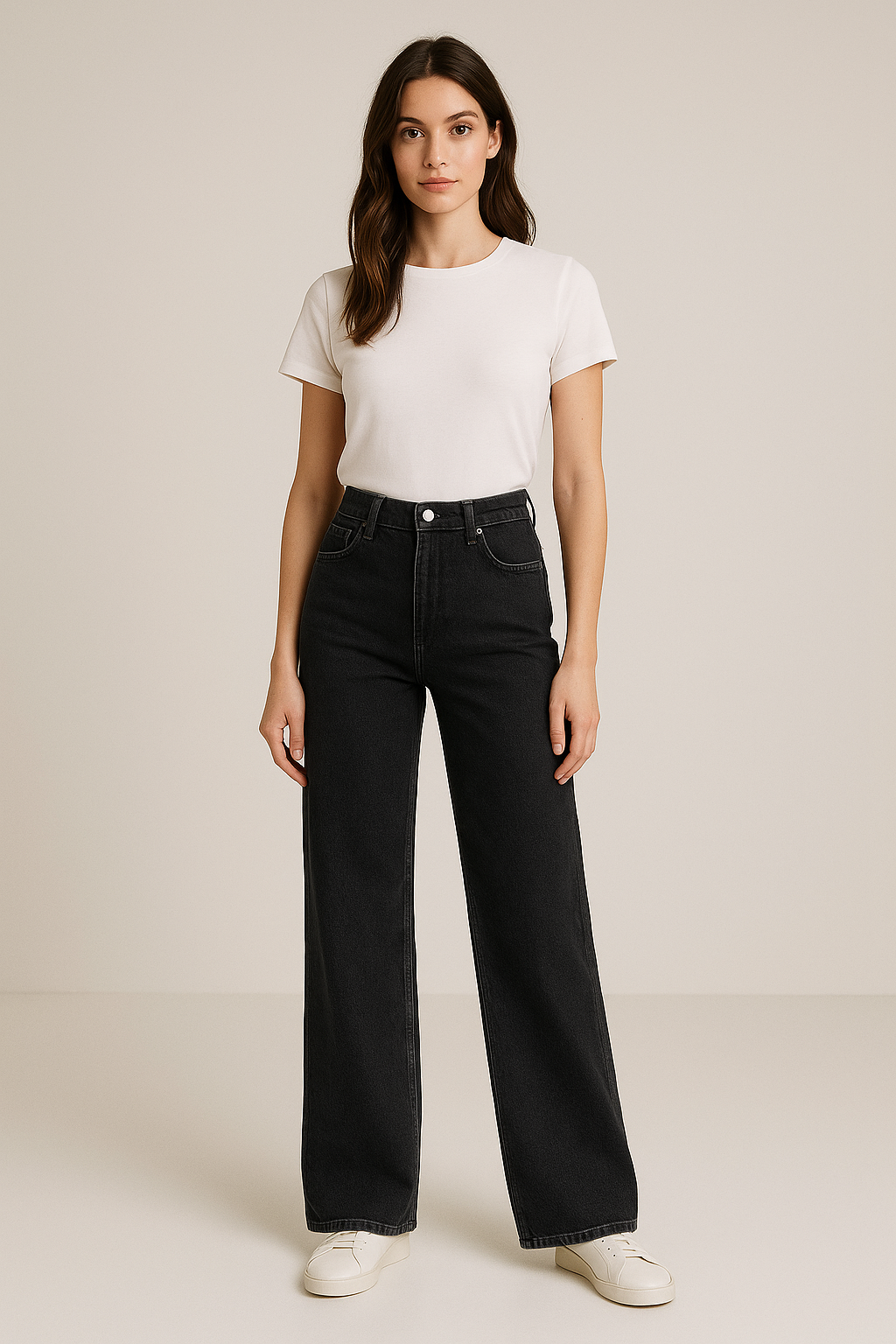 Clara Jeansy Damskie Wide-Leg – Wysokiej Jakości Denim, Elegancki Styl i Wygodny Krój