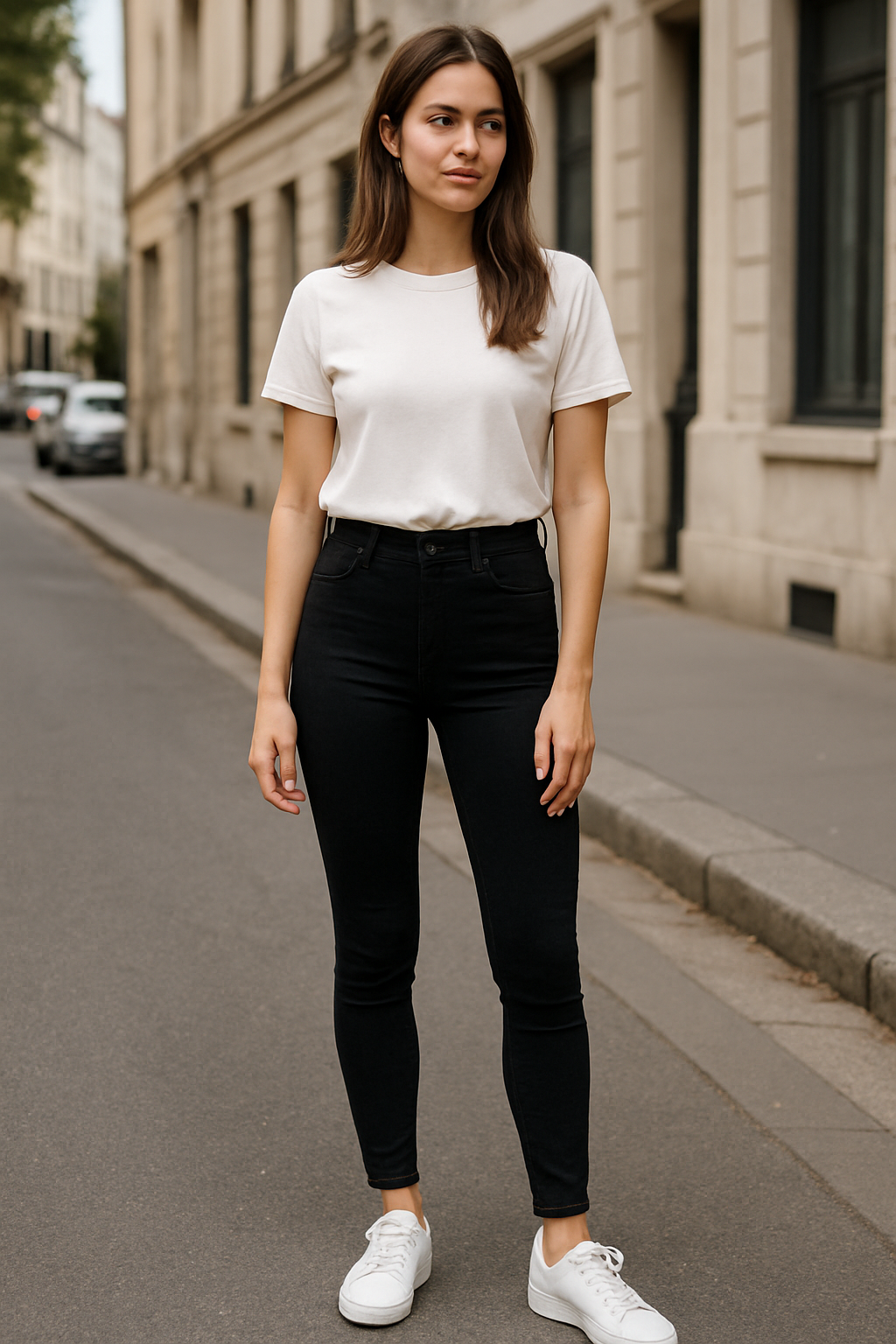 Emma Jeansy Damskie z Wysokim Stanem – Elastyczny Denim, Dopasowany Krój i Codzienny Komfort
